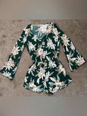 Show Me Your Mumu Red Rocks Romper Green Floral XS